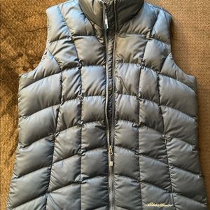 Eddie Bauer Puffer Vest, Size Large, Slate Blue